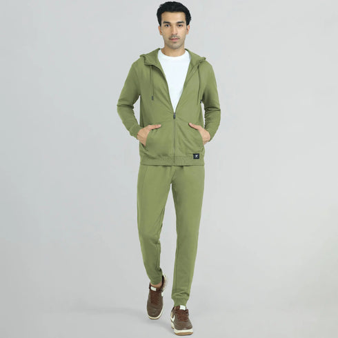 XYXX Cruze French Terry Cotton Hoodie Jackets Olive Green