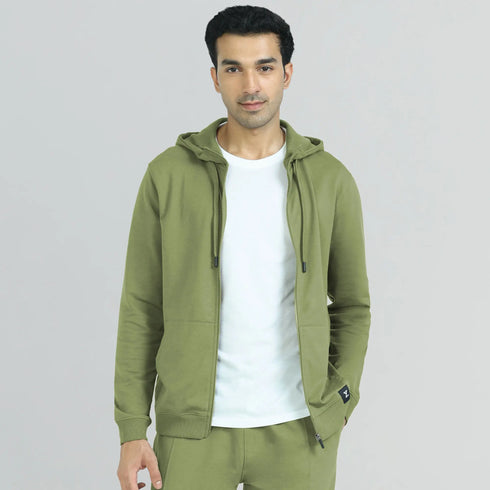XYXX Cruze French Terry Cotton Hoodie Jackets Olive Green