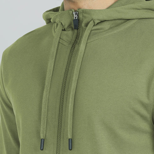 XYXX Cruze French Terry Cotton Hoodie Jackets Olive Green