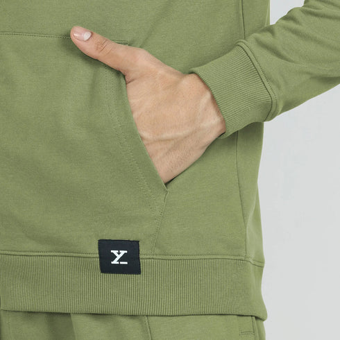 XYXX Cruze French Terry Cotton Hoodie Jackets Olive Green