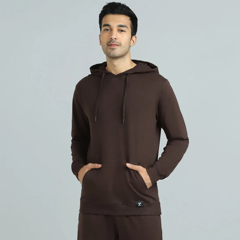 XYXX Cruze French Terry Cotton Hoodies Malt Brown