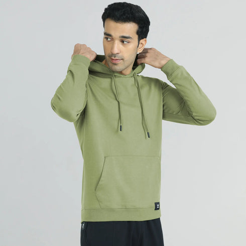 XYXX Cruze French Terry Cotton Hoodies Olive Green