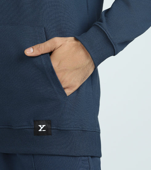 XYXX Cruze French Terry Cotton Hoodie and Joggers Co-Ord Set Opal Blue