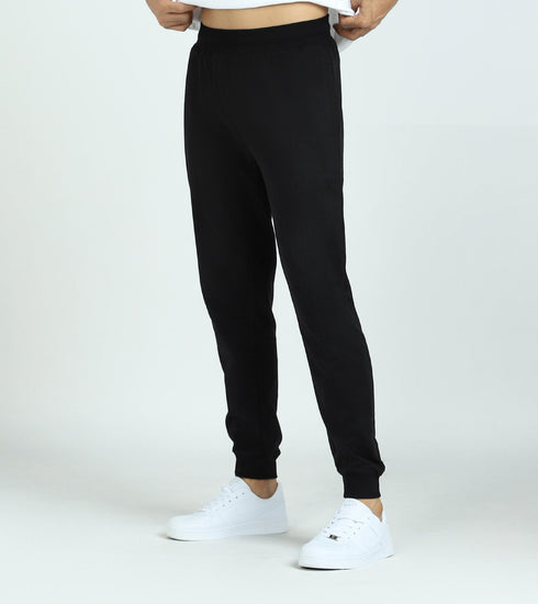 XYXX Cruze French Terry Cotton Hoodie and Joggers Co-Ord Set Pitch Black