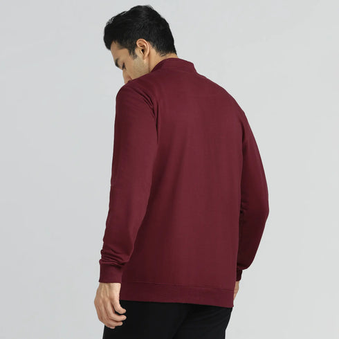 XYXX Cruze French Terry Cotton Zip Ups Auburn Red