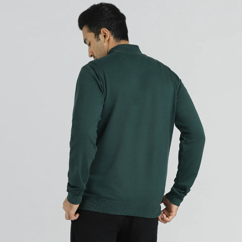 XYXX Cruze French Terry Cotton Zip Ups Forest Green