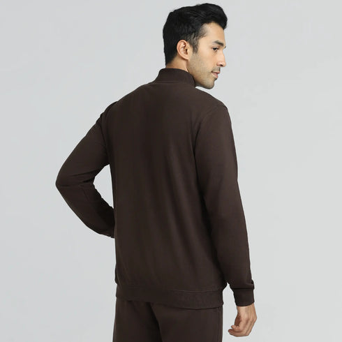 XYXX Cruze French Terry Cotton Zip Ups Malt Brown