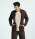 XYXX Cruze French Terry Cotton Zip-Up Jacket and Joggers Co-Ord Set Malt Brown