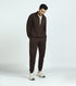XYXX Cruze French Terry Cotton Zip-Up Jacket and Joggers Co-Ord Set Malt Brown
