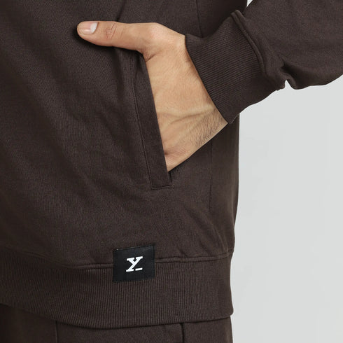 XYXX Cruze French Terry Cotton Zip Ups Malt Brown