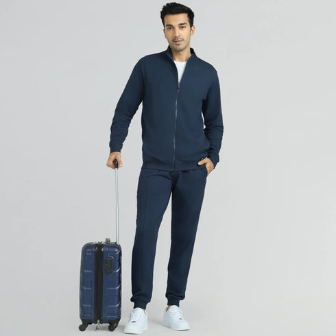 XYXX Cruze French Terry Cotton Zip Ups Opal Blue