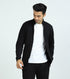 XYXX Cruze French Terry Cotton Zip-Up Jacket and Joggers Co-Ord Set Pitch Black