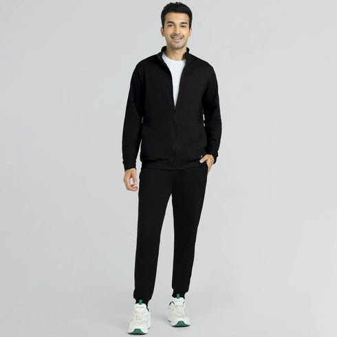XYXX Cruze French Terry Cotton Zip Ups Pitch Black