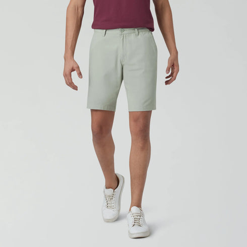 XYXX Element Cotton Chinos Shorts For Men Tea Green