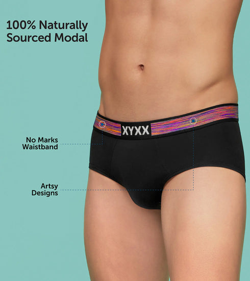 XYXX Hues Briefs Black Ribbon