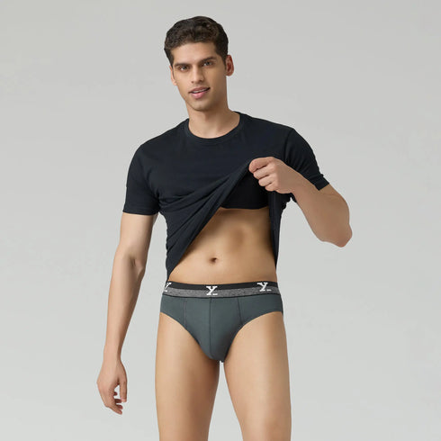 XYXX Nova Cotton Briefs Anchor Grey