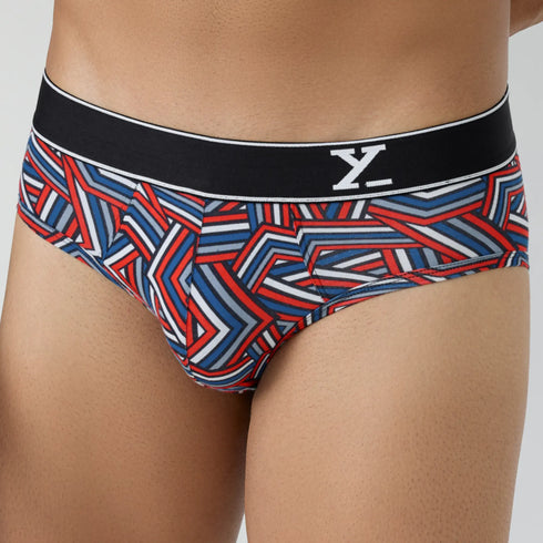 XYXX Parallax Cotton Briefs Red Stripes