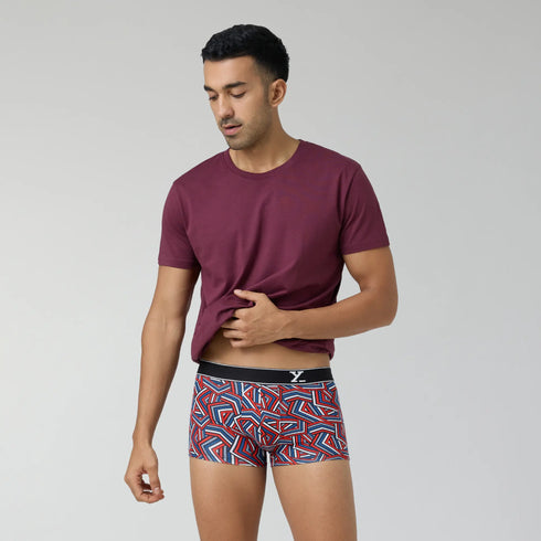 XYXX Parallax Cotton Trunks Red Stripes