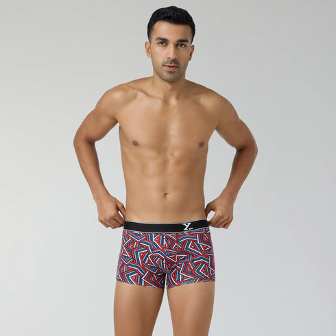 XYXX Parallax Cotton Trunks Red Stripes