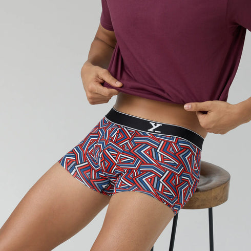 XYXX Parallax Cotton Trunks Red Stripes