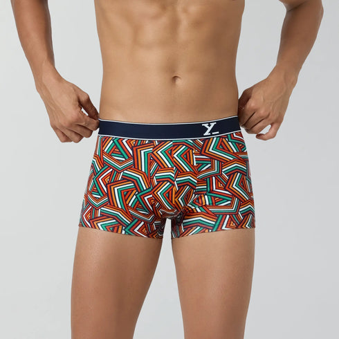XYXX Parallax Cotton Trunks Yellow Stripes