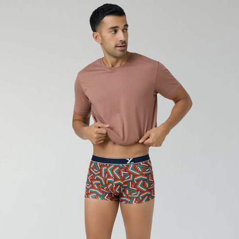 XYXX Parallax Cotton Trunks Yellow Stripes