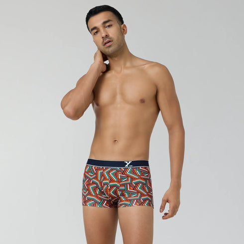 XYXX Parallax Cotton Trunks Yellow Stripes