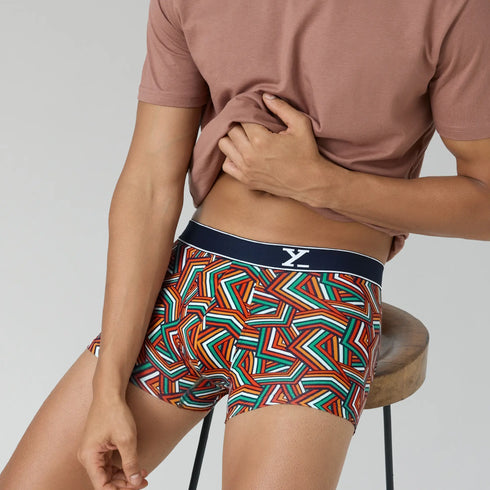 XYXX Parallax Cotton Trunks Yellow Stripes