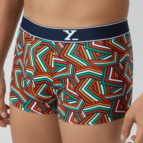 XYXX Parallax Cotton Trunks Yellow Stripes