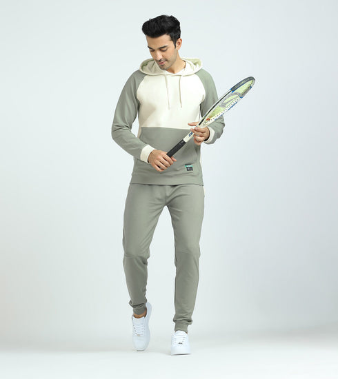 XYXX Quest French Terry Cotton Hoodie And Joggers Co-ord Set Butter White