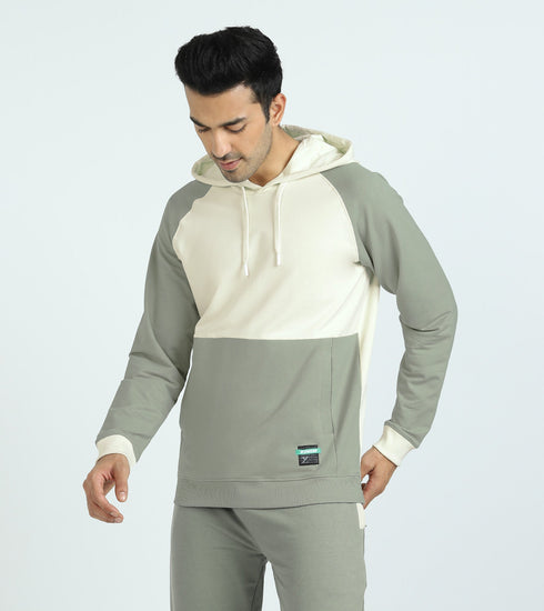 XYXX Quest French Terry Cotton Hoodie And Joggers Co-ord Set Butter White