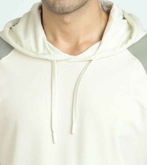 XYXX Quest French Terry Cotton Hoodie And Joggers Co-ord Set Butter White