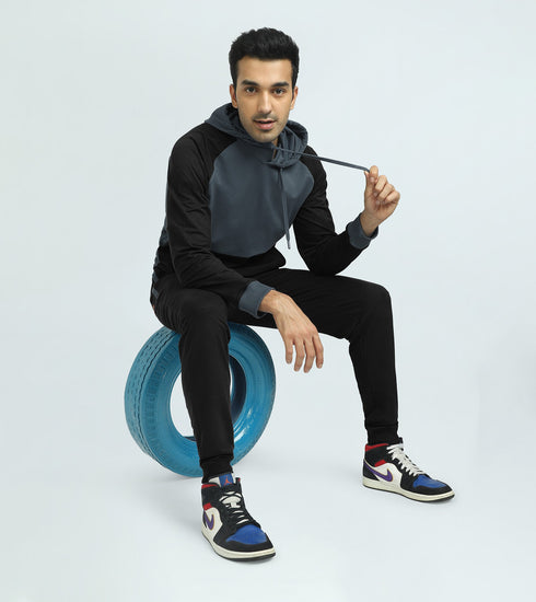 XYXX Quest French Terry Cotton Hoodie And Joggers Co-ord Set Phantom Grey