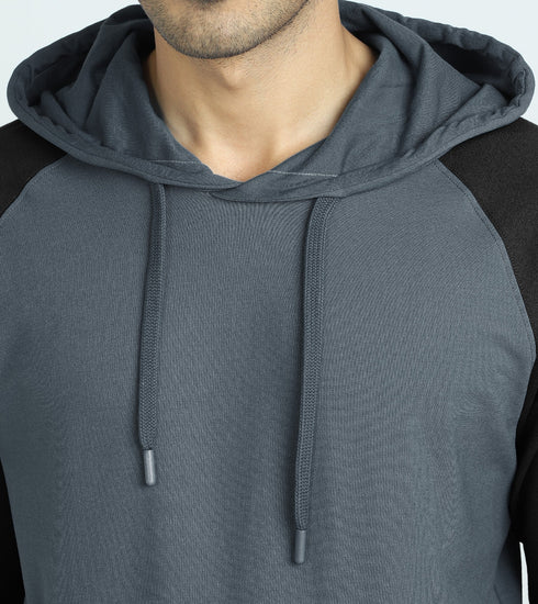 XYXX Quest French Terry Cotton Hoodie And Joggers Co-ord Set Phantom Grey