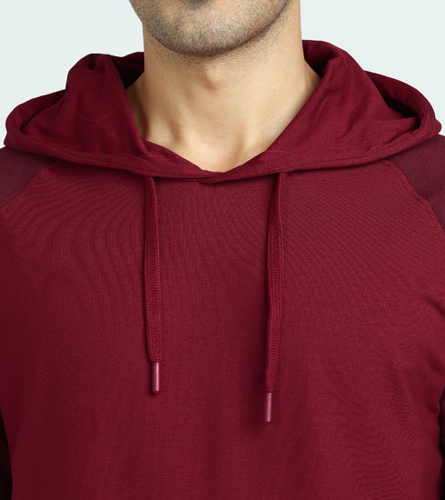 XYXX Quest French Terry Cotton Hoodie And Joggers Co-ord Set Scarlet Red