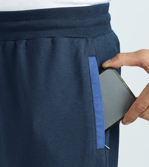 XYXX Quest French Terry Cotton Hoodie And Joggers Co-ord Set Atlas Blue