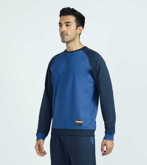XYXX Quest French Terry Cotto-Blend Sweatshirt And Joggers Co-ord Set Atlas Blue