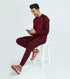 XYXX Quest French Terry Cotto-Blend Sweatshirt And Joggers Co-ord Set Scarlet Red