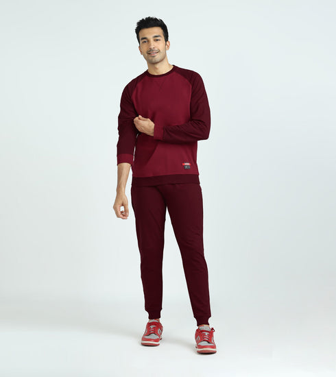 XYXX Quest French Terry Cotto-Blend Sweatshirt And Joggers Co-ord Set Scarlet Red
