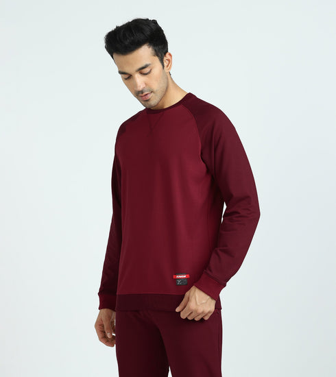 XYXX Quest French Terry Cotto-Blend Sweatshirt And Joggers Co-ord Set Scarlet Red