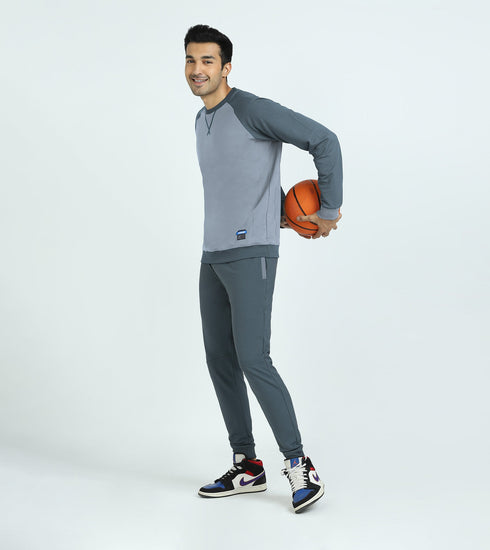 XYXX Quest French Terry Cotto-Blend Sweatshirt And Joggers Co-ord Set Slate Grey