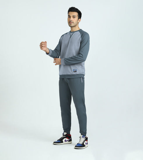 XYXX Quest French Terry Cotto-Blend Sweatshirt And Joggers Co-ord Set Slate Grey