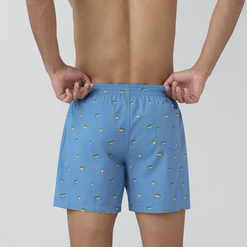 XYXX Splash Cotton Boxers - Bus Blue