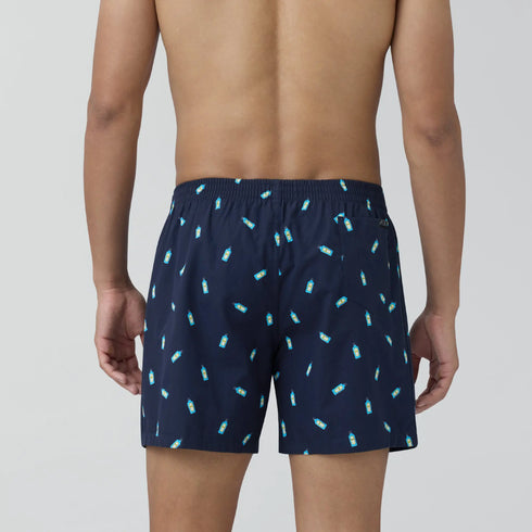 XYXX Splash Cotton Boxers - Gin Blue