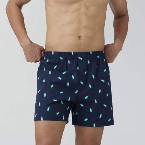 XYXX Splash Cotton Boxers - Gin Blue