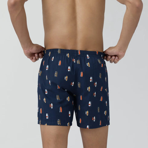 XYXX Splash Cotton Boxers - Surfboard Blue