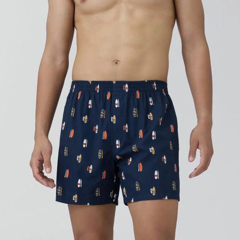 XYXX Splash Cotton Boxers - Surfboard Blue