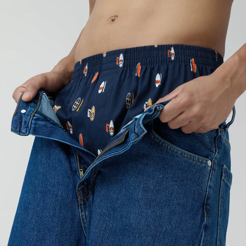 XYXX Splash Cotton Boxers - Surfboard Blue