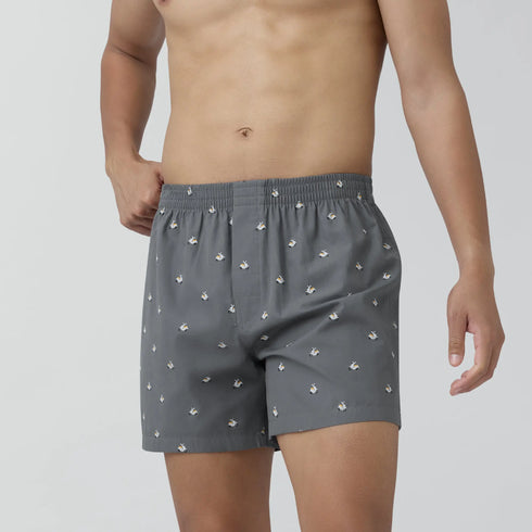 XYXX Splash Cotton Boxers - Vespa Grey