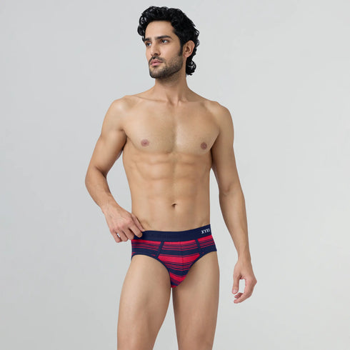 XYXX Streax Cotton Stretch Briefs Cardinal Red